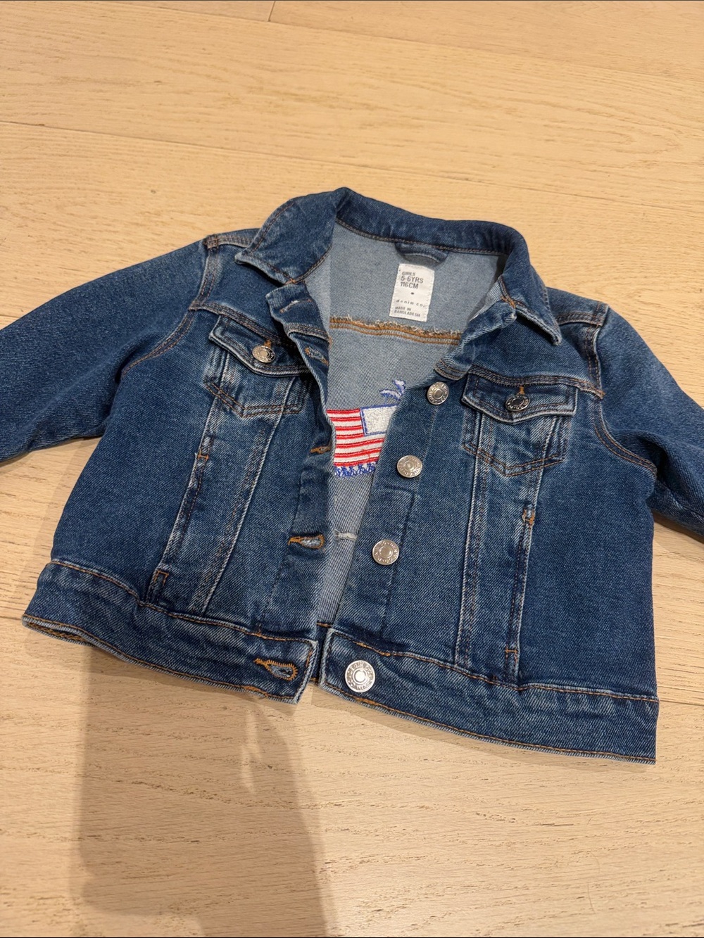 Denim&Co Dark Blue Kids Jean Jacket with Button Front